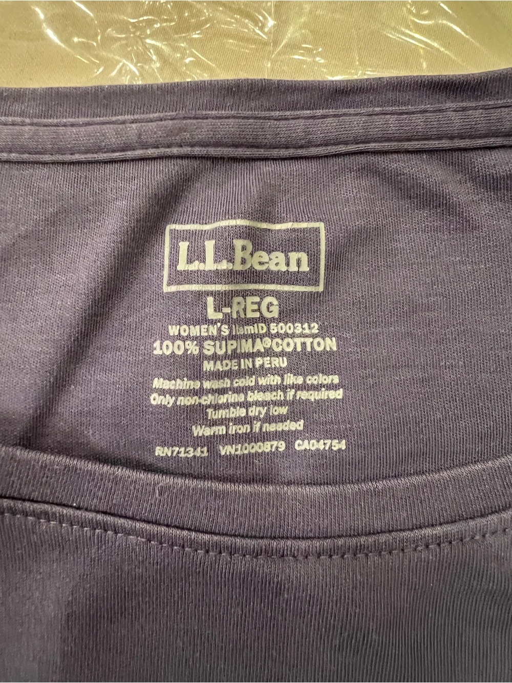 L.L. Bean Women's Long-Sleeve Tee in Lite Purple MSRP $48 - Picture 3 of 3